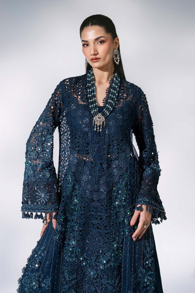 Maria B | Mbroidered Wedding Formals 26 | BD-3106-Peacock Blue