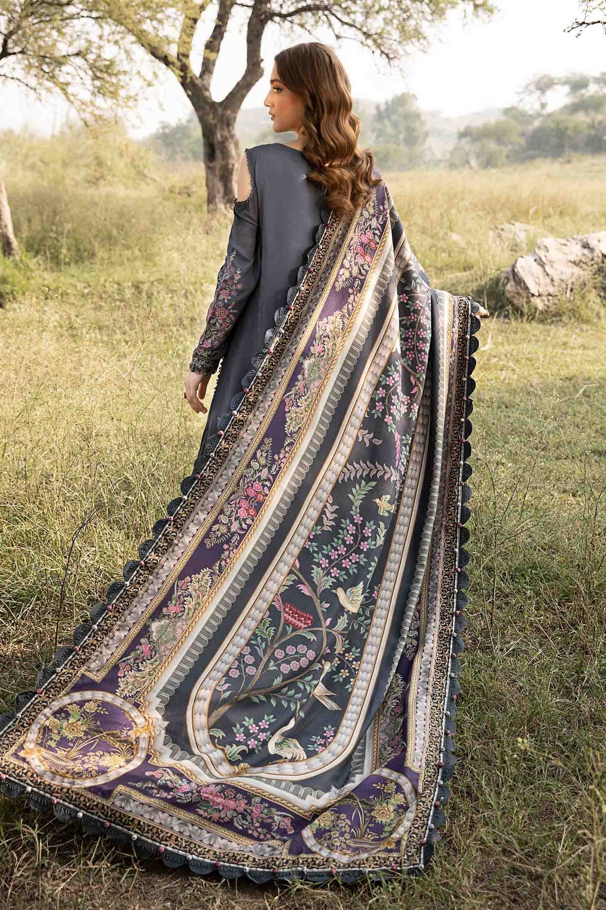 Maria B | M Prints Winter 24 | MPT-2406-A -  Maria B Ladies Clothes - Original Designer Dress - House of Maryam