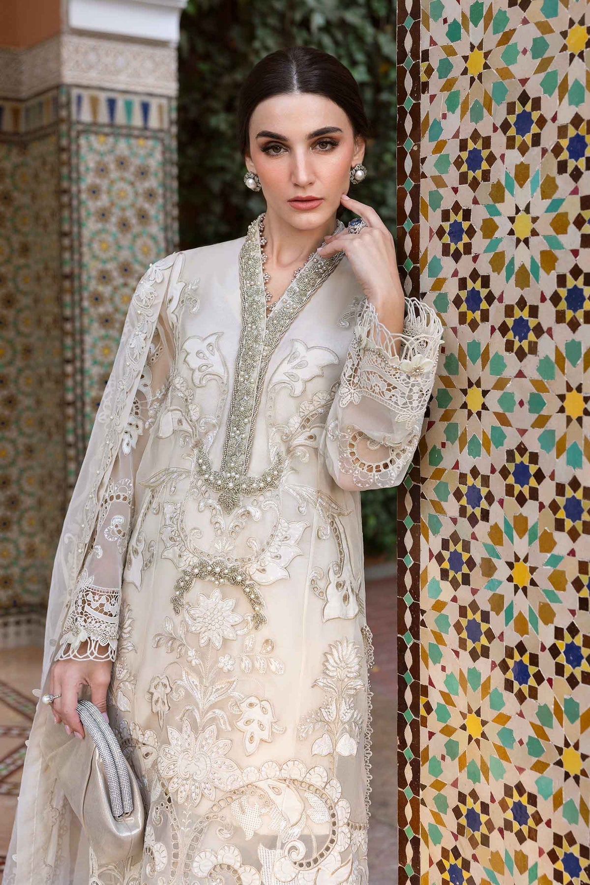 Maria B | Luxury Lawn 25 | D-2506-A -  Maria B Ladies Clothes - Original Designer Dress - House of Maryam