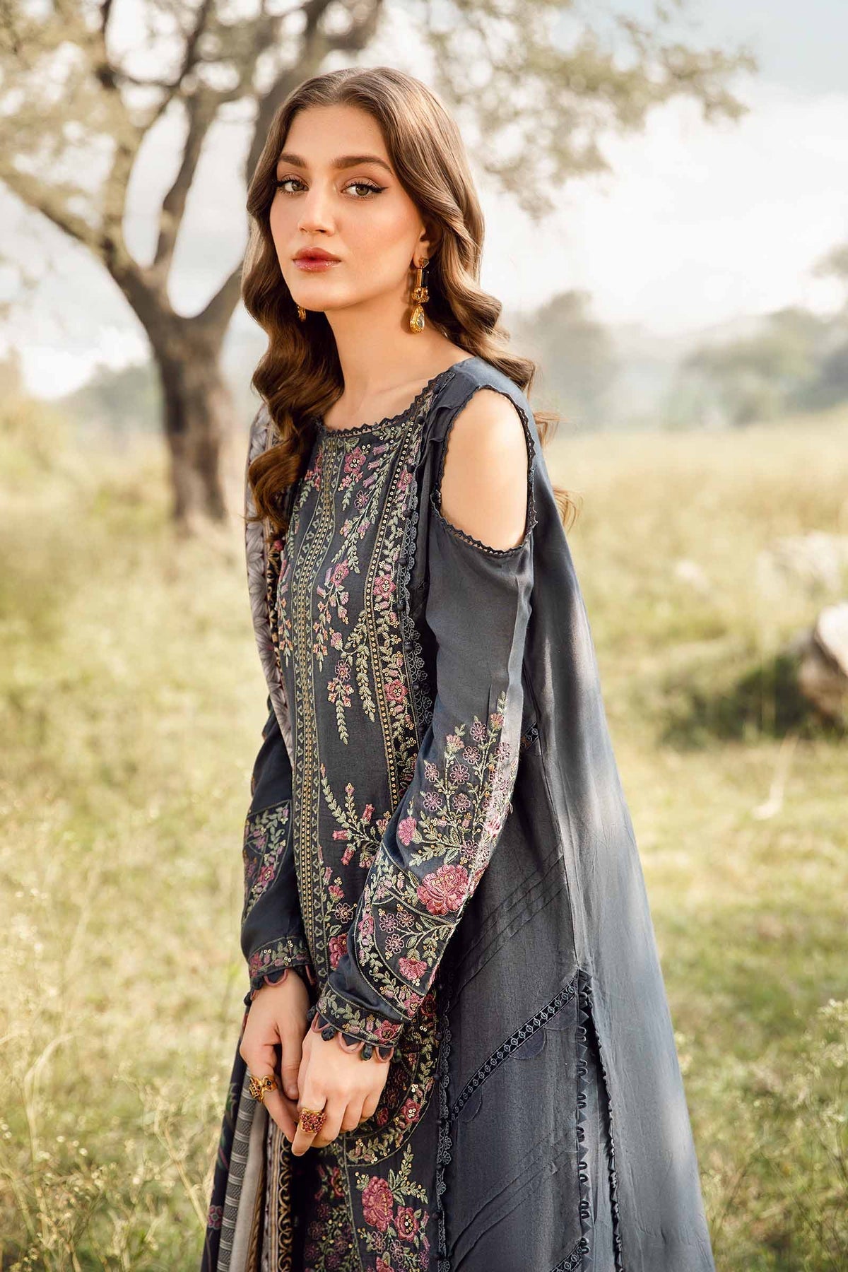 Maria B | M Prints Winter 24 | MPT-2406-A -  Maria B Ladies Clothes - Original Designer Dress - House of Maryam