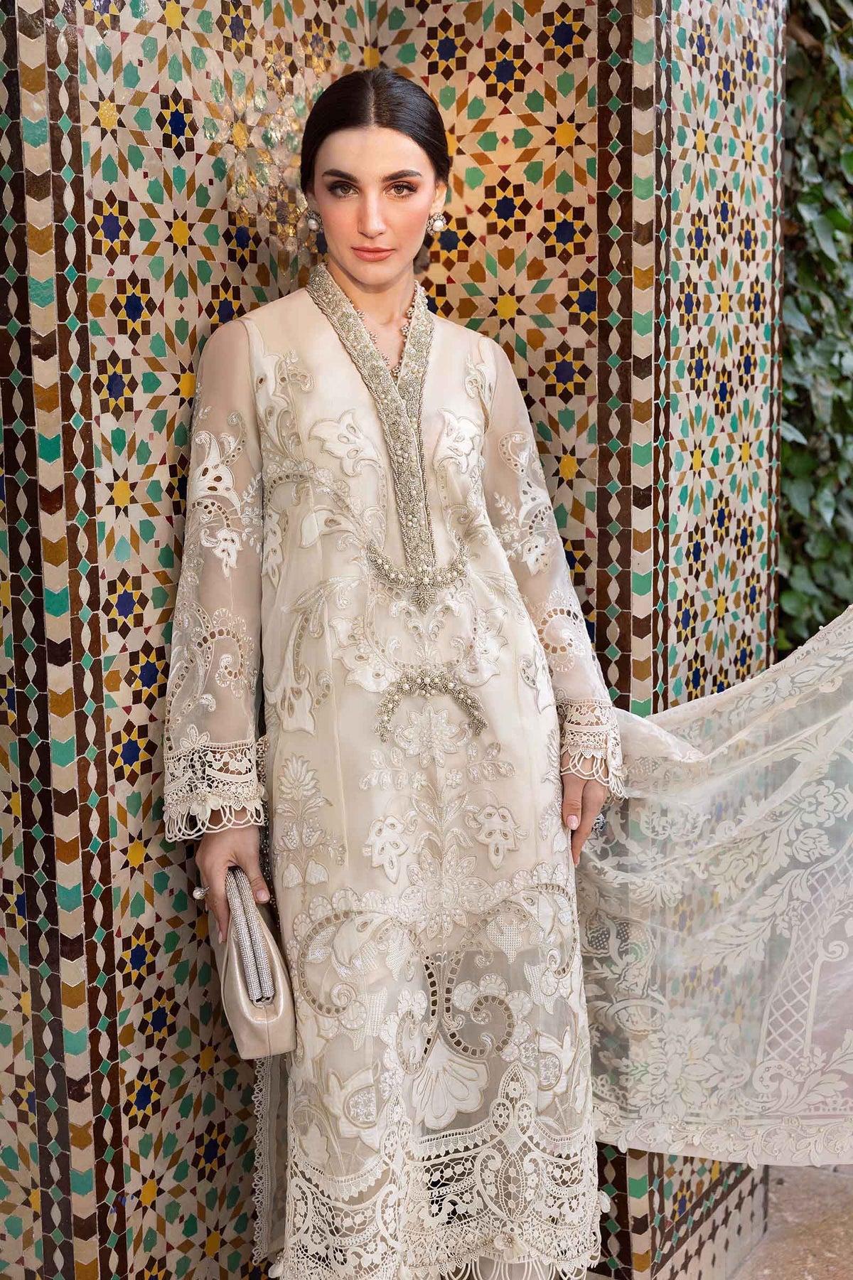 Maria B | Luxury Lawn 25 | D-2506-A -  Maria B Ladies Clothes - Original Designer Dress - House of Maryam