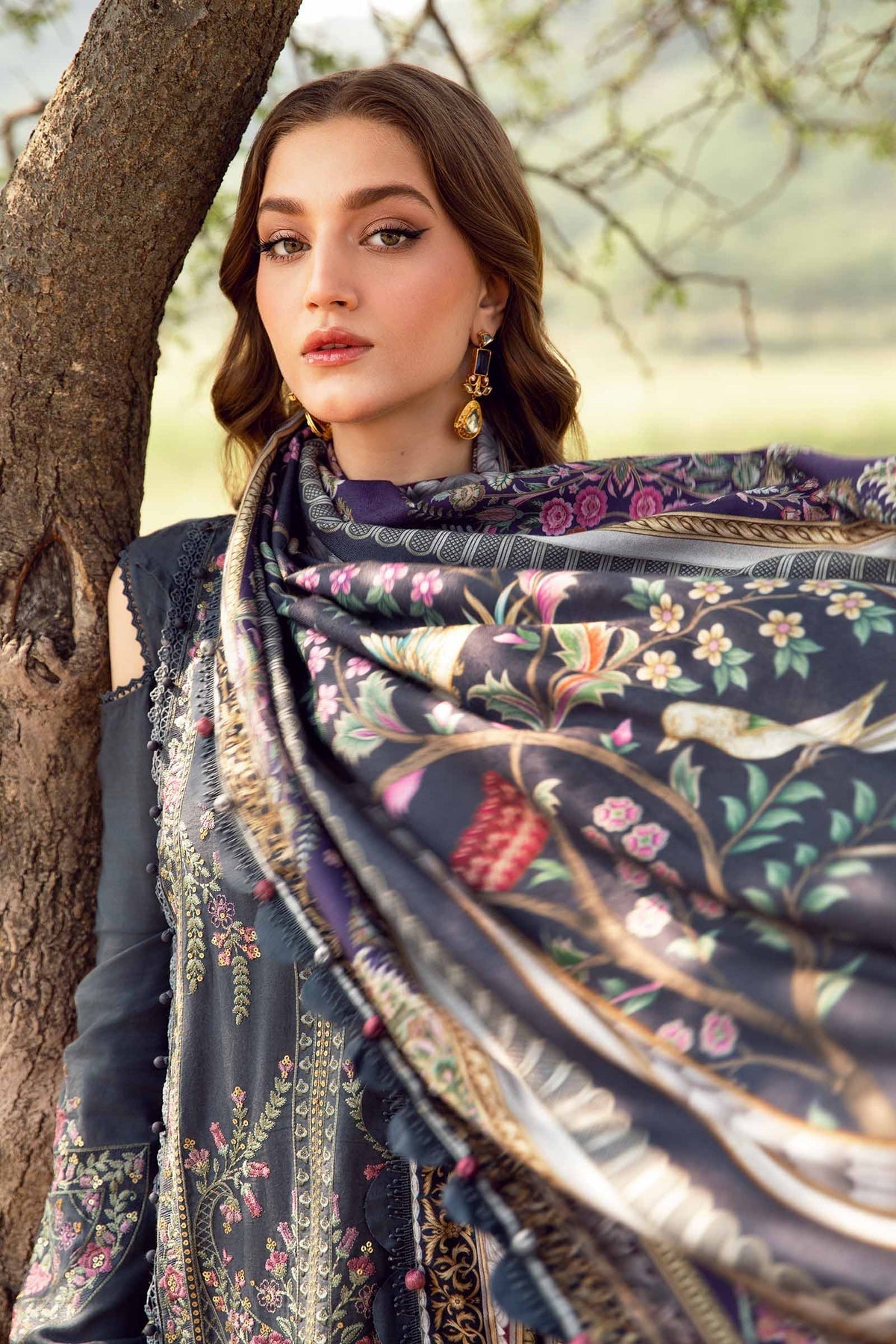 Maria B | M Prints Winter 24 | MPT-2406-A -  Maria B Ladies Clothes - Original Designer Dress - House of Maryam