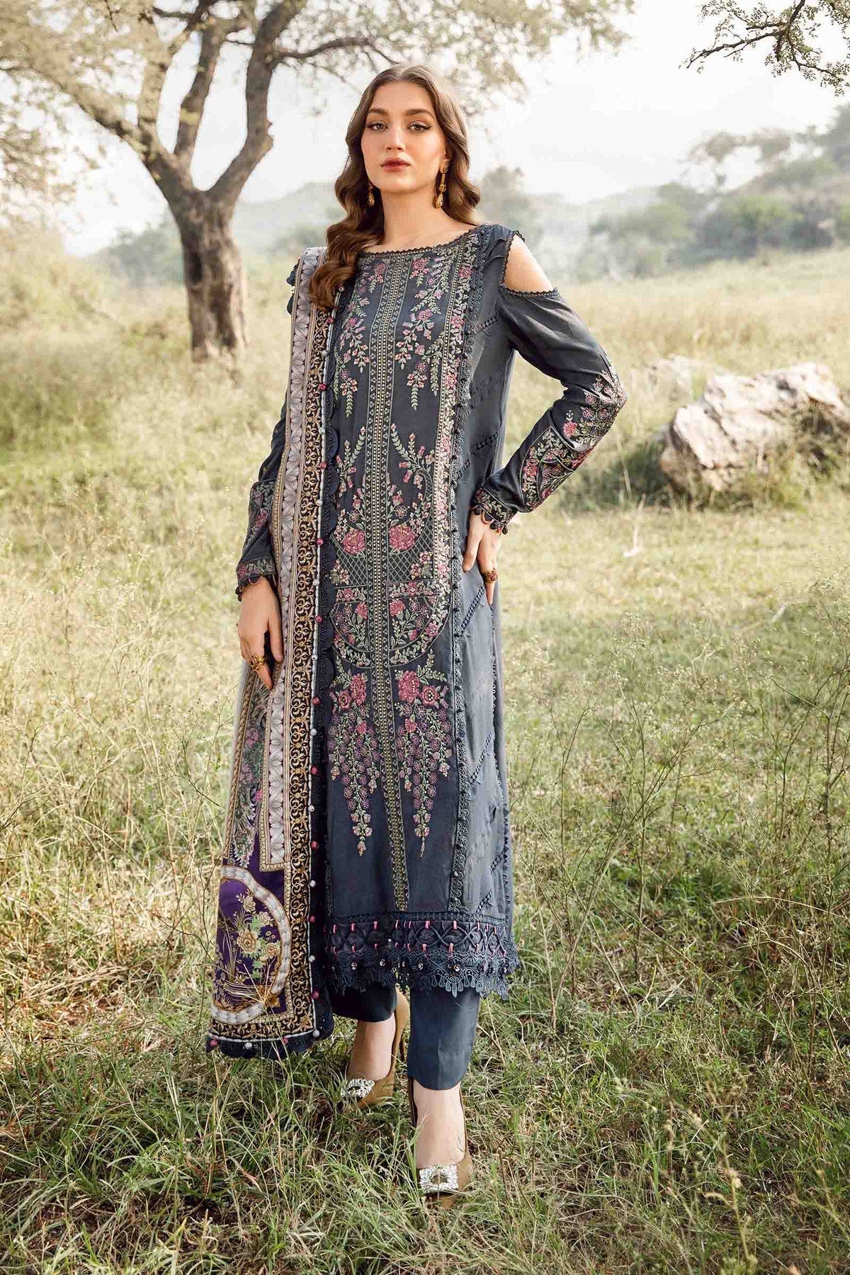 Maria B | M Prints Winter 24 | MPT-2406-A -  Maria B Ladies Clothes - Original Designer Dress - House of Maryam