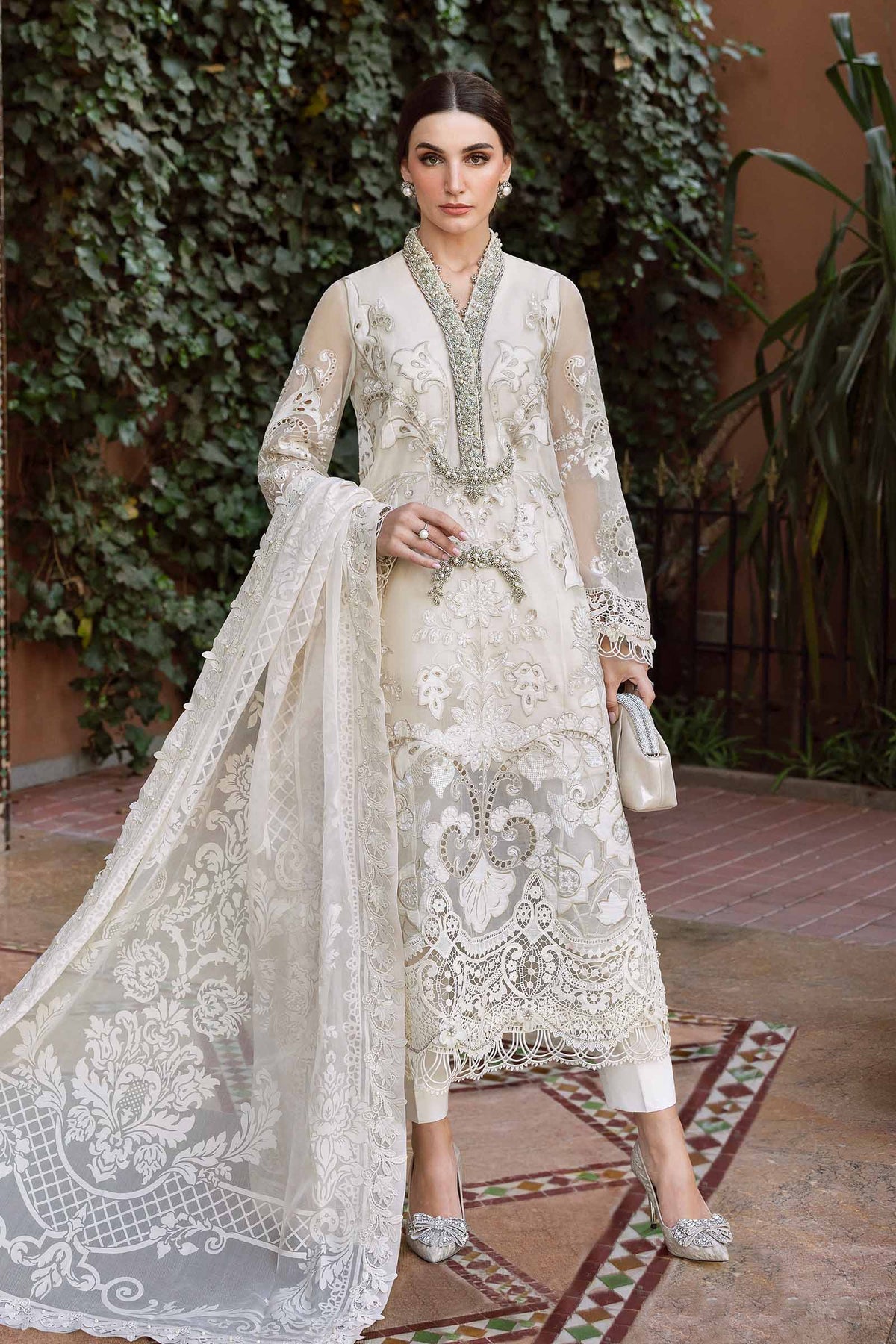 Maria B | Luxury Lawn 25 | D-2506-A -  Maria B Ladies Clothes - Original Designer Dress - House of Maryam