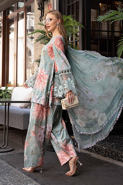Maria B | M Prints Fall Edit 24 |  MPT-2306-A -  Maria B Luxury - Original Designer Dress - House of Maryam