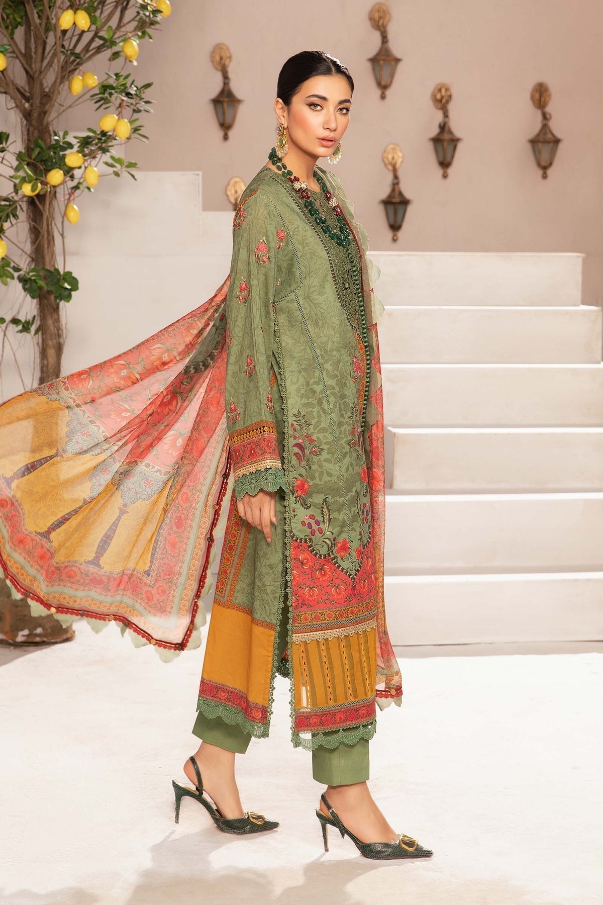 Maria.B | M Print Eid Edit | MPT-2206-A -  Maria B Luxury - Original Designer Dress - House of Maryam