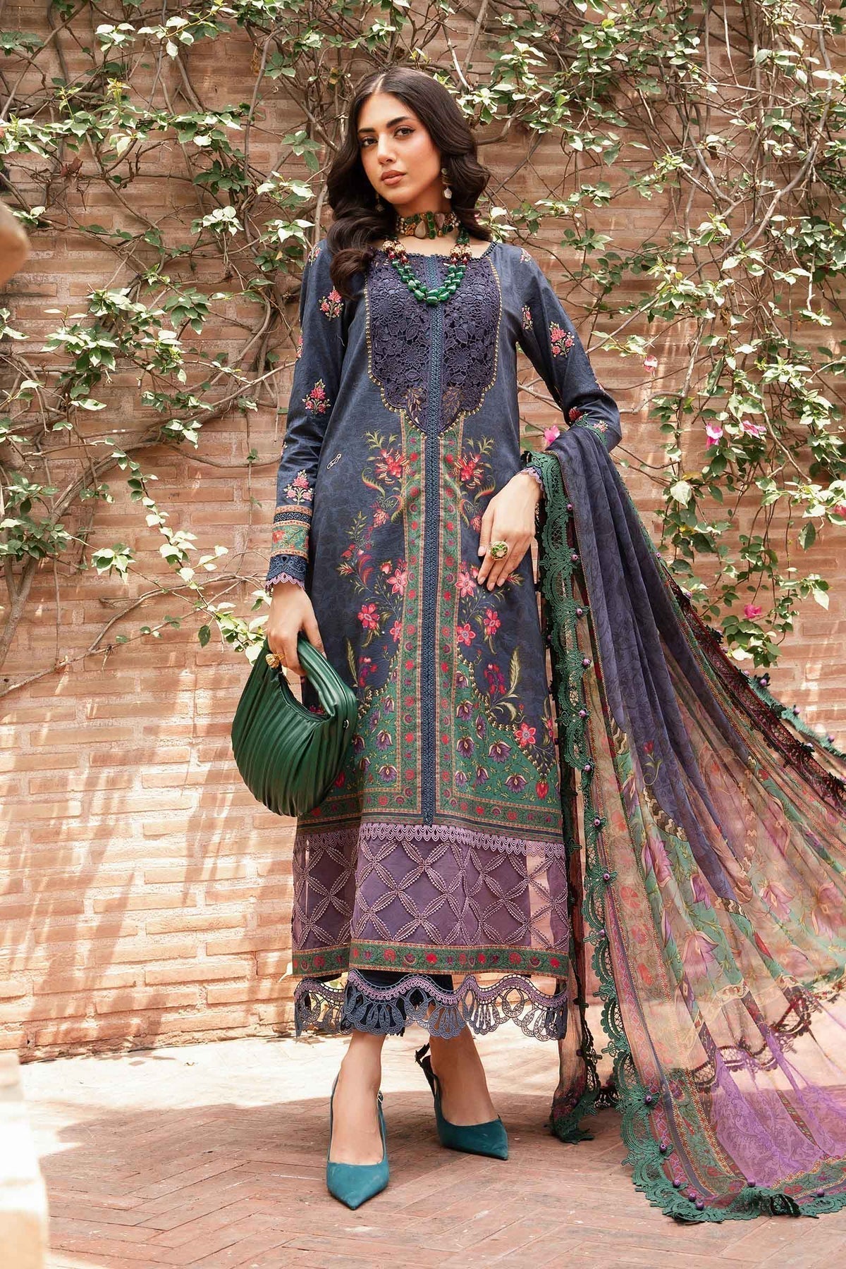 Maria.B | M Print Eid Edit | MPT-2206-B -  Maria B Luxury - Original Designer Dress - House of Maryam