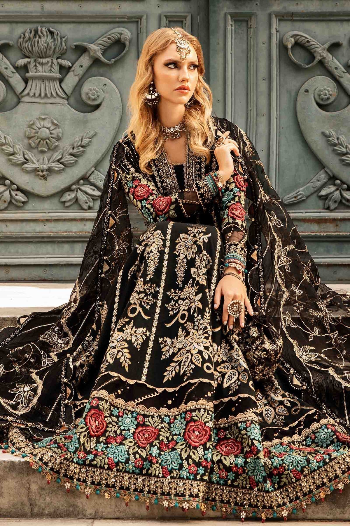 Maria B | Sateen Formals 24 | CST-806 -  Maria B Formal - Original Designer Dress - House of Maryam