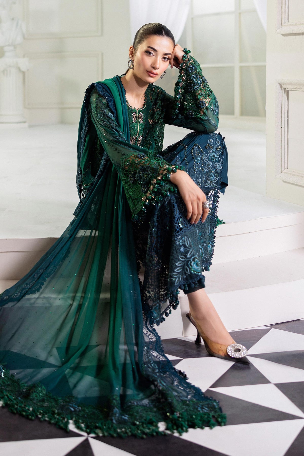 Maria B | Chiffon 25 |MPC-25-106 -  Maria B Ladies Clothes - Original Designer Dress - House of Maryam