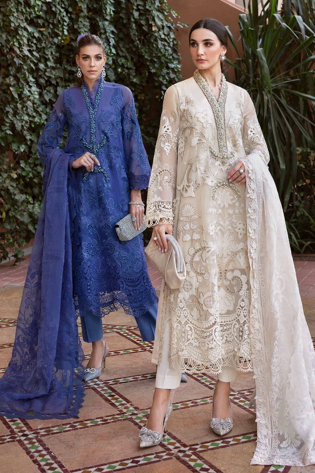 Maria B | Luxury Lawn 25 | D-2506-B -  Maria B Ladies Clothes - Original Designer Dress - House of Maryam
