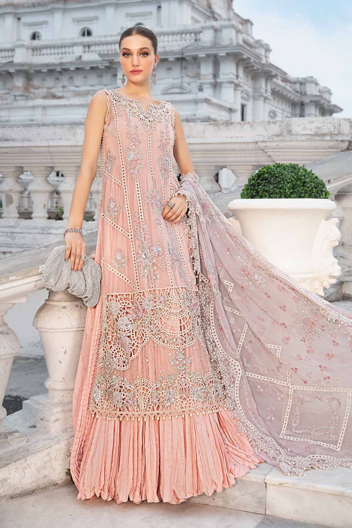 Maria B | Chiffon Formals 24 | Chiffon Suit | MPC-24-106 -  Maria B Formal - Original Designer Dress - House of Maryam