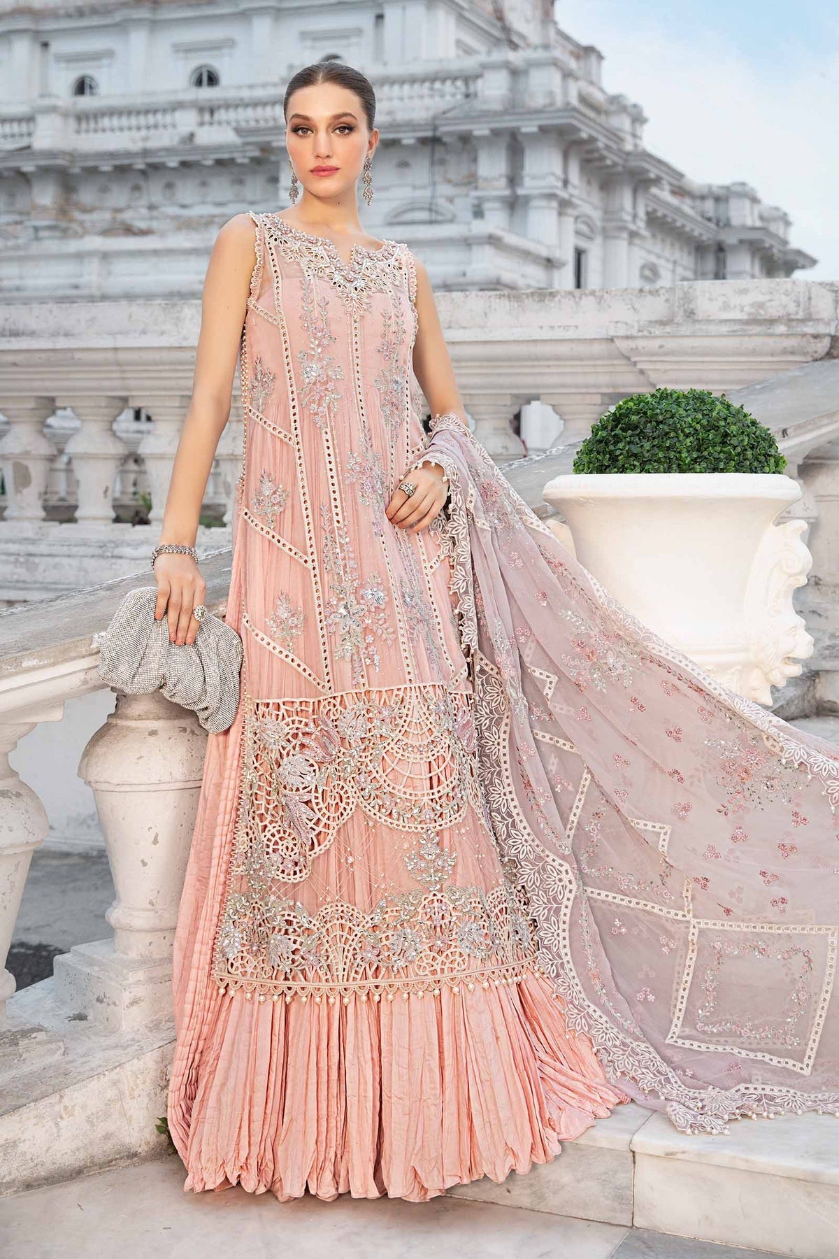 Maria B | Chiffon Formals 24 | Chiffon Suit | MPC-24-106 -  Maria B Formal - Original Designer Dress - House of Maryam