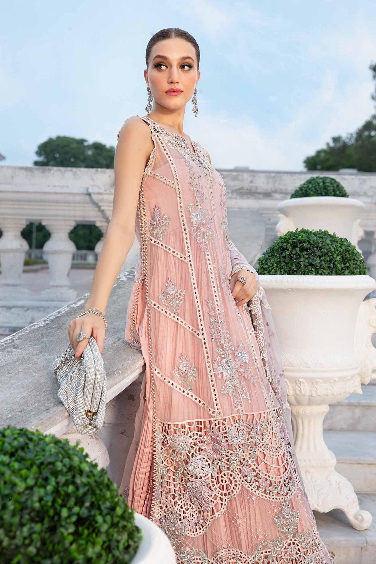 Maria B | Chiffon Formals 24 | Chiffon Suit | MPC-24-106 -  Maria B Formal - Original Designer Dress - House of Maryam