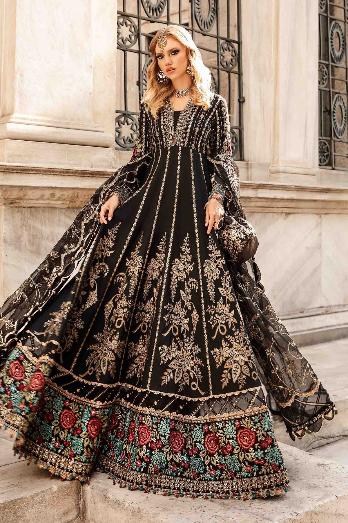 Maria B | Sateen Formals 24 | CST-806 -  Maria B Formal - Original Designer Dress - House of Maryam
