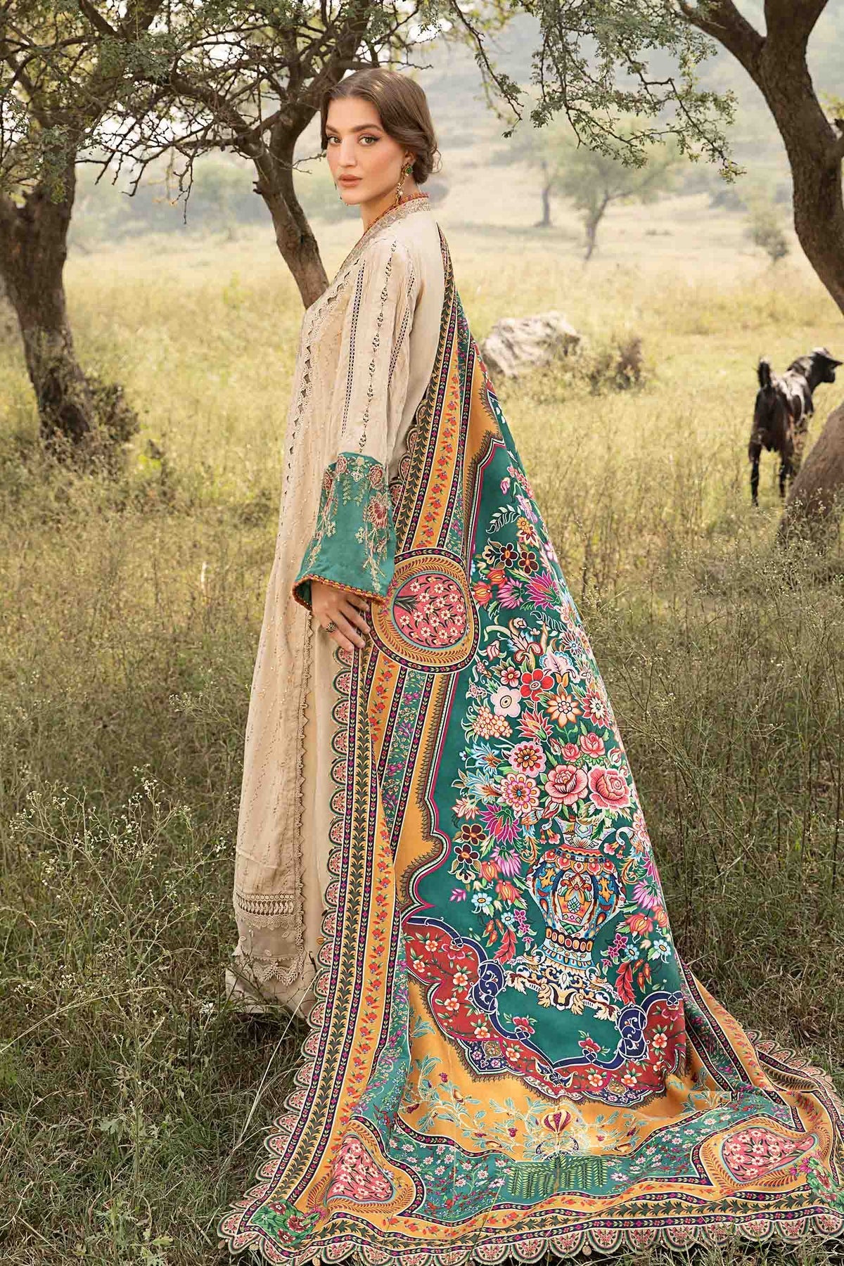 Maria B | M Prints Winter 24 | MPT-2407-A -  Maria B Ladies Clothes - Original Designer Dress - House of Maryam