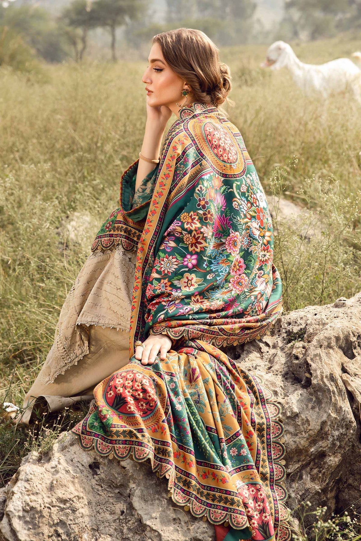 Maria B | M Prints Winter 24 | MPT-2407-A -  Maria B Ladies Clothes - Original Designer Dress - House of Maryam
