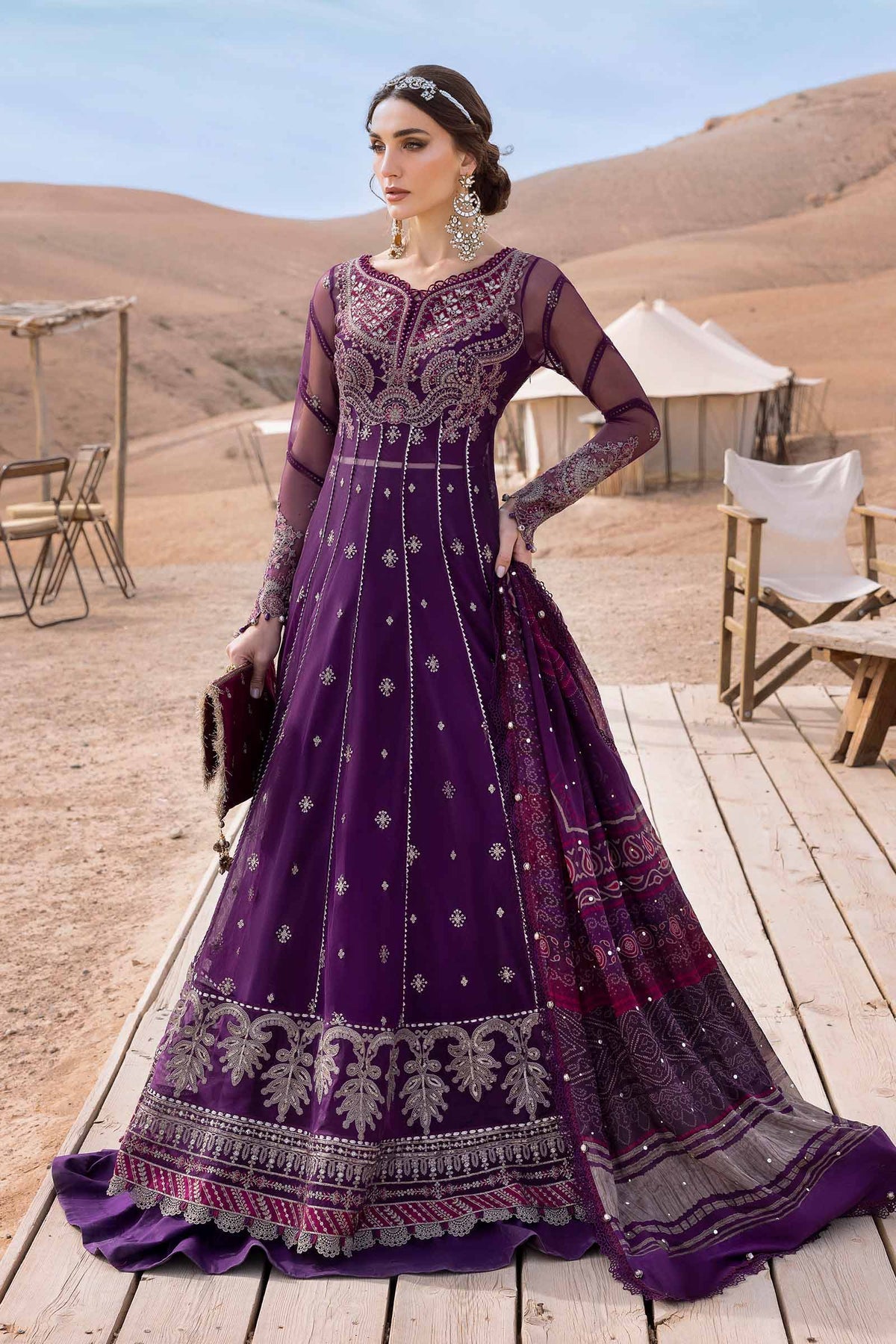 Maria B | Luxury Lawn 25 | D-2507-B -  Maria B Ladies Clothes - Original Designer Dress - House of Maryam