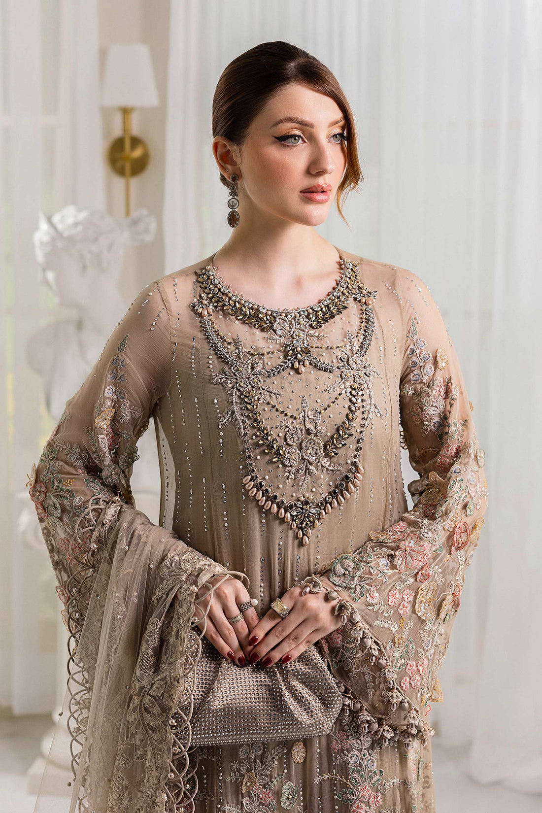 Maria B | Embroidered Chiffon Suit | MPC-25-107