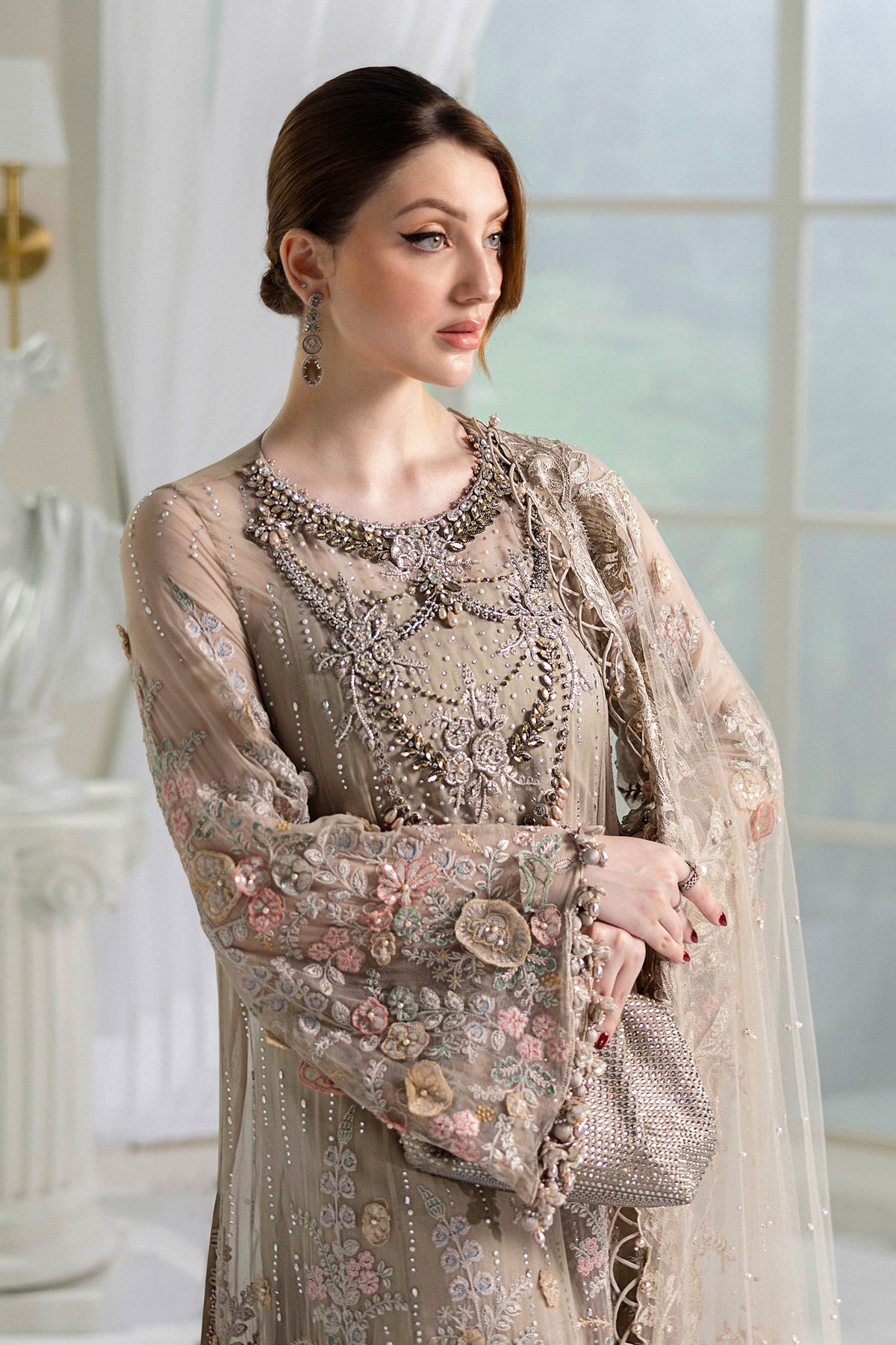 Maria B | Chiffon 25 |  MPC-25-107 -  Maria B Ladies Clothes - Original Designer Dress - House of Maryam