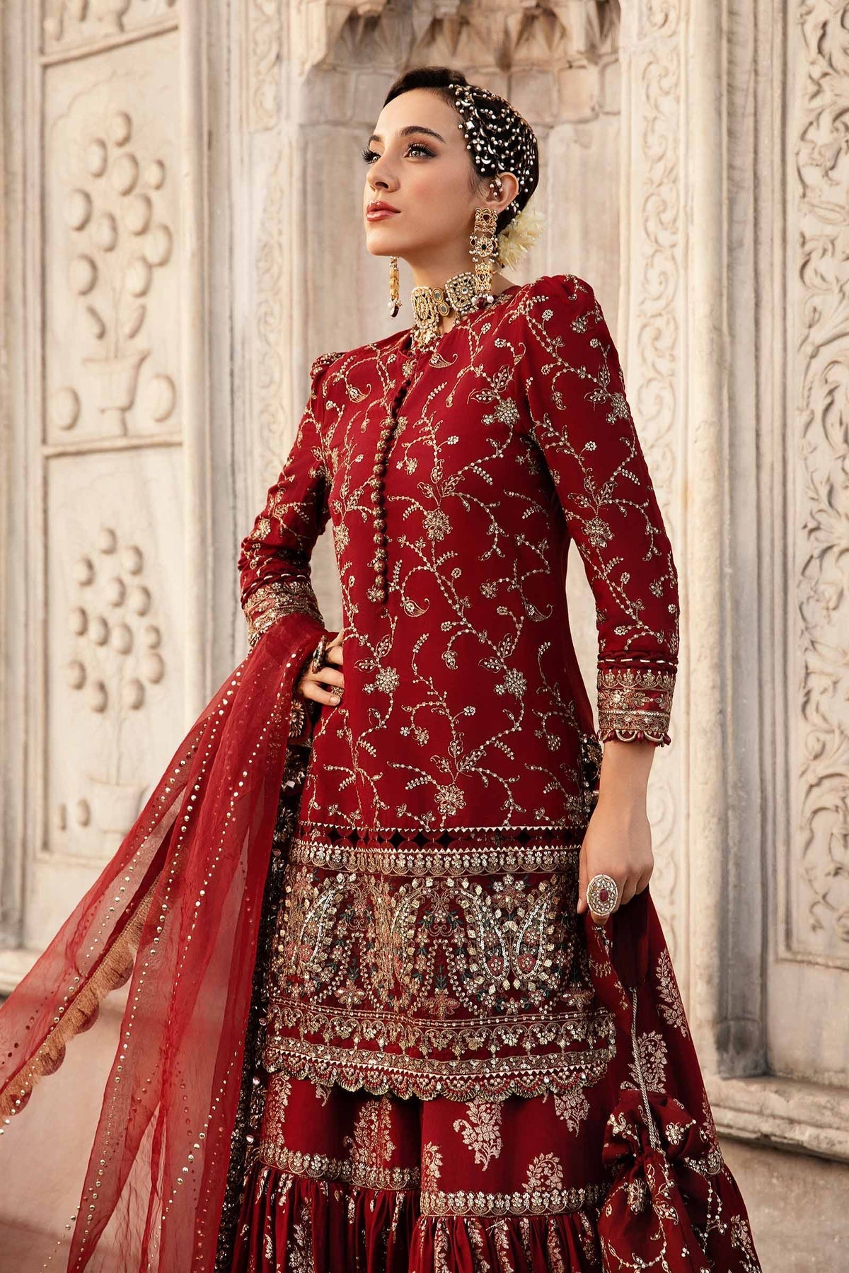 Maria B | Sateen Formals 24 | CST-807 -  Maria B Formal - Original Designer Dress - House of Maryam