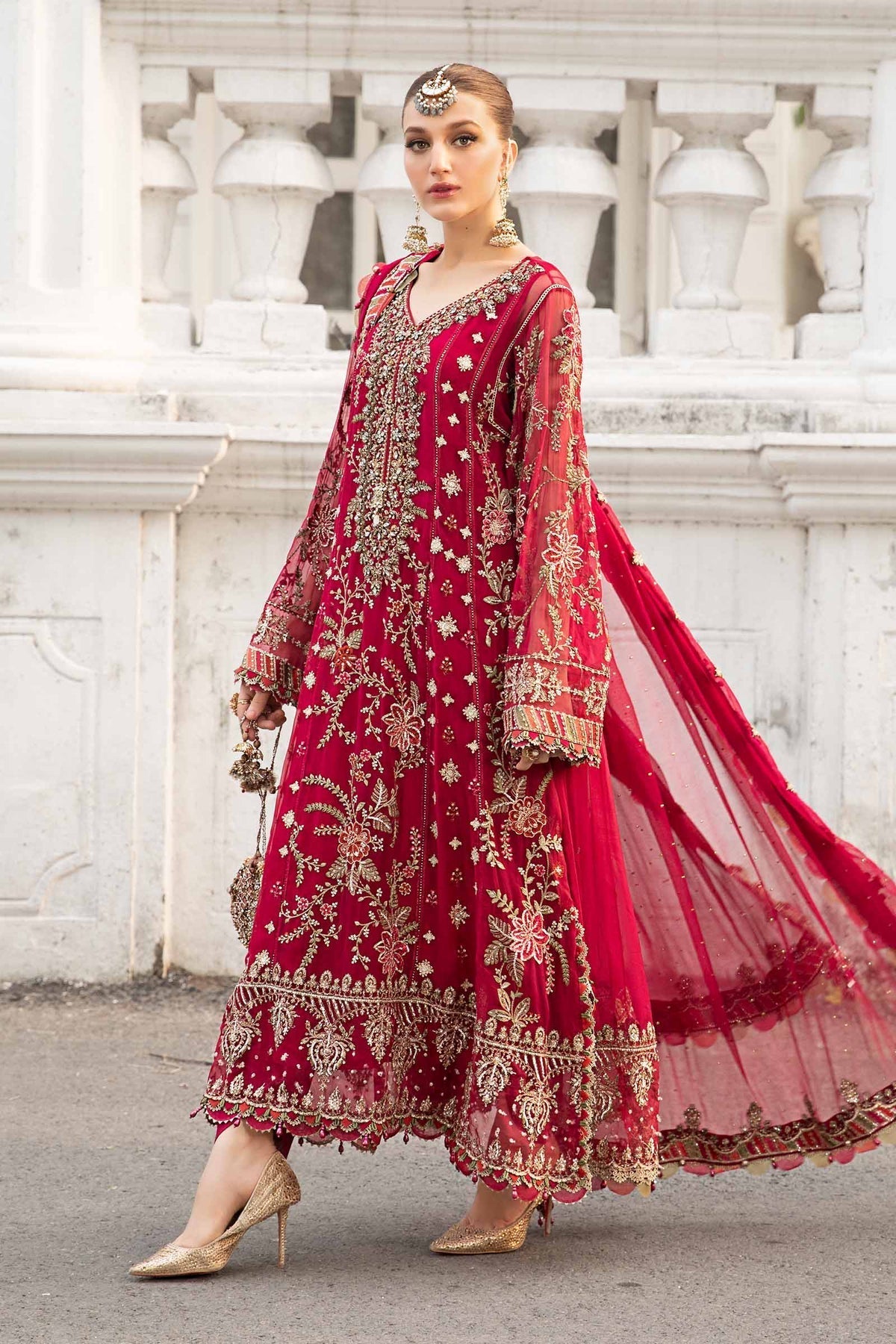 Maria B | Chiffon Formals 24 | Chiffon Suit | MPC-24-107 -  Maria B Formal - Original Designer Dress - House of Maryam