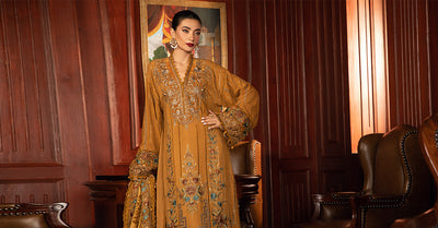 Maria B | Winter Luxe 24 | Velvet DL-1207 -  Maria B Ladies Clothes - Original Designer Dress - House of Maryam
