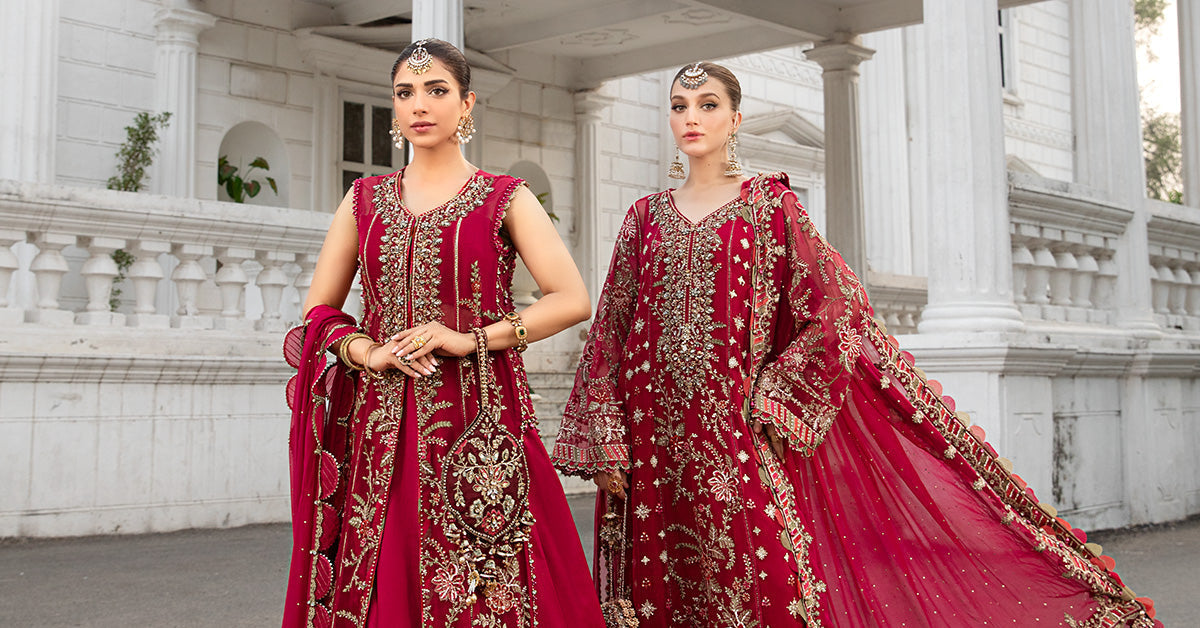 Maria B | Chiffon Formals 24 | Chiffon Suit | MPC-24-107 -  Maria B Formal - Original Designer Dress - House of Maryam