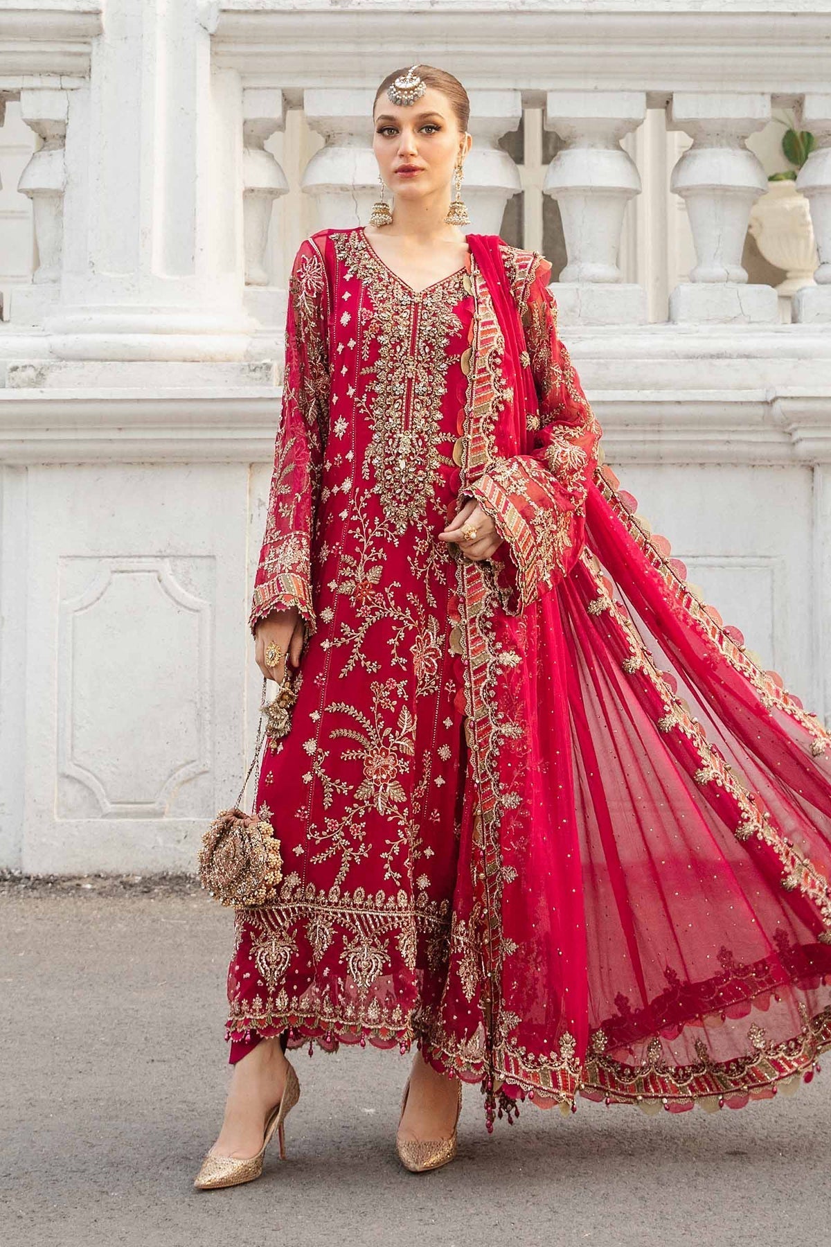 Maria B | Chiffon Formals 24 | Chiffon Suit | MPC-24-107 -  Maria B Formal - Original Designer Dress - House of Maryam
