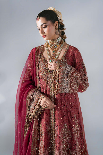 Maria B | Mbroidered Wedding Formals 26 | BD-3108-Deep Salmon pink