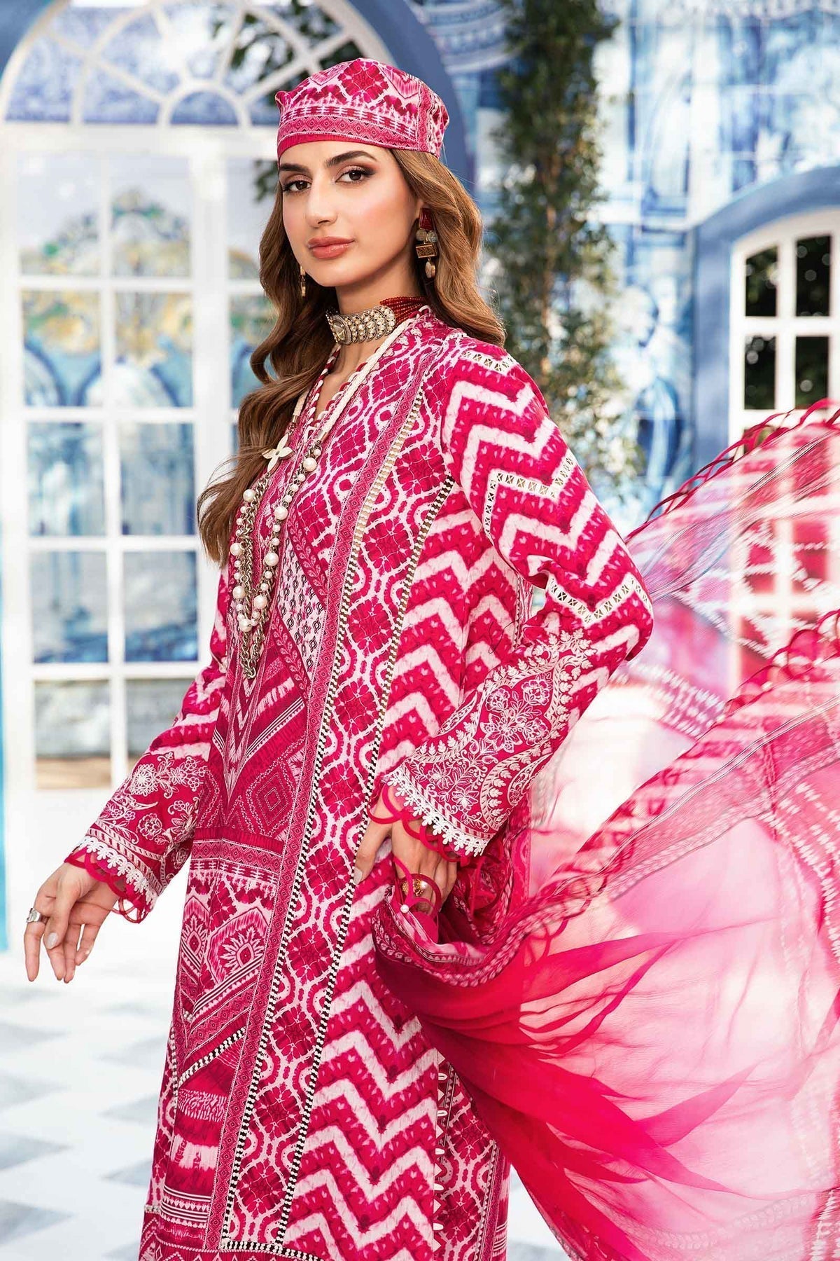 Maria.B | M Print Eid Edit | MPT-2208-A -  Maria B Luxury - Original Designer Dress - House of Maryam