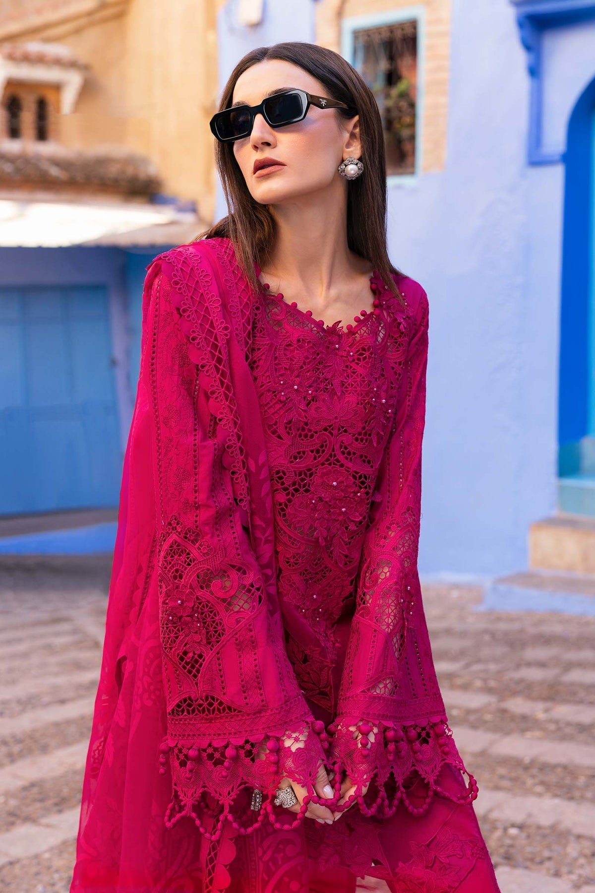 Maria B | Luxury Lawn 25 | D-2508-A -  Maria B Ladies Clothes - Original Designer Dress - House of Maryam
