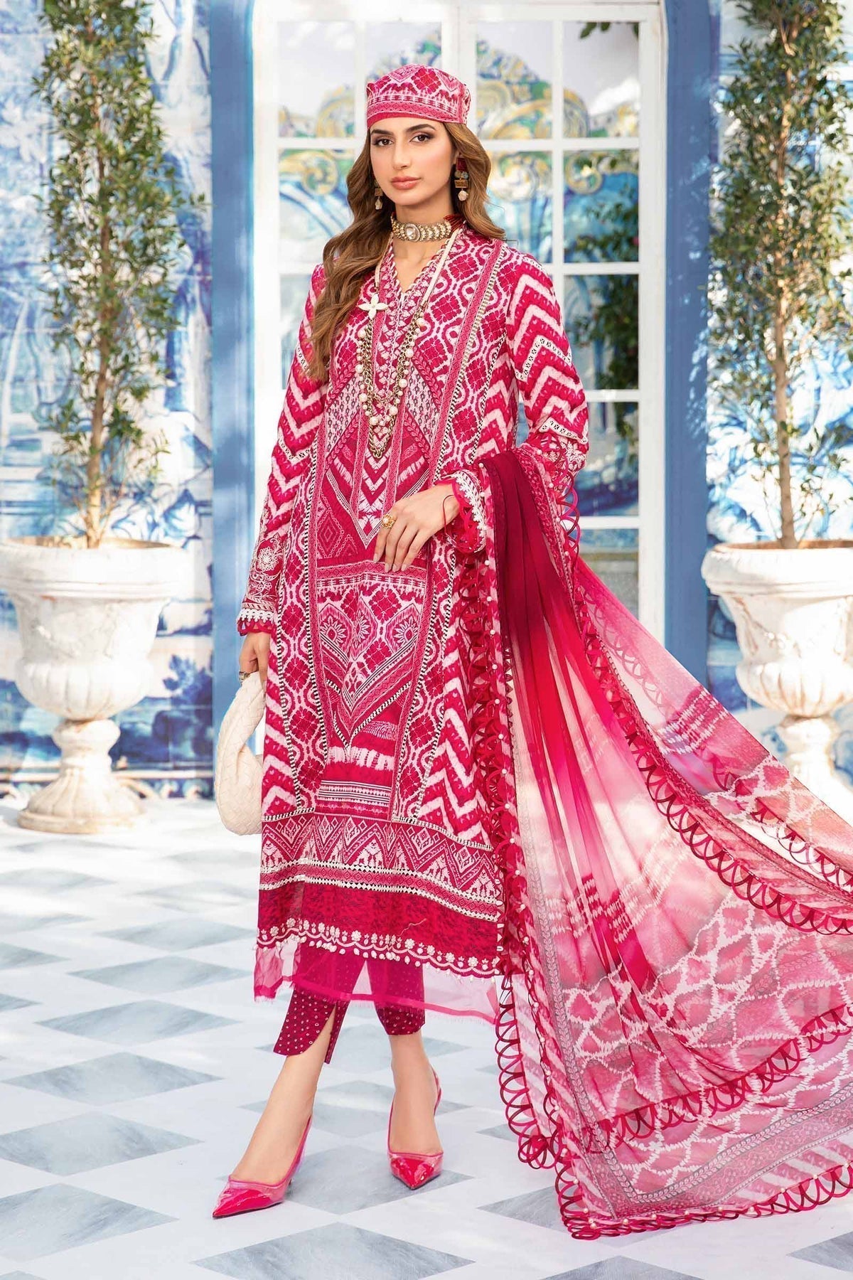Maria.B | M Print Eid Edit | MPT-2208-A -  Maria B Luxury - Original Designer Dress - House of Maryam