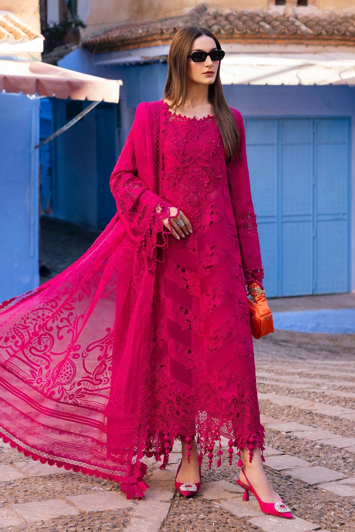 Maria B | Luxury Lawn 25 | D-2508-A -  Maria B Ladies Clothes - Original Designer Dress - House of Maryam