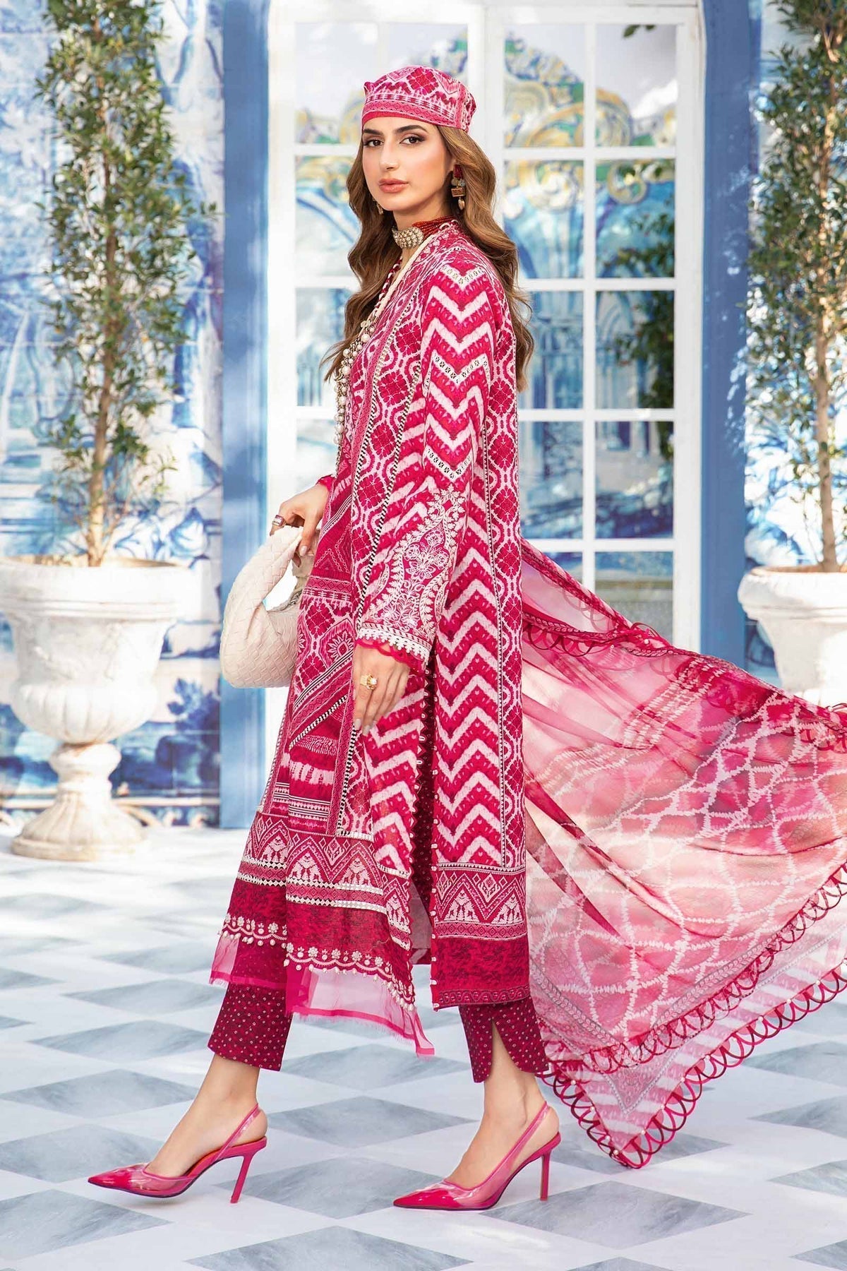 Maria.B | M Print Eid Edit | MPT-2208-A -  Maria B Luxury - Original Designer Dress - House of Maryam
