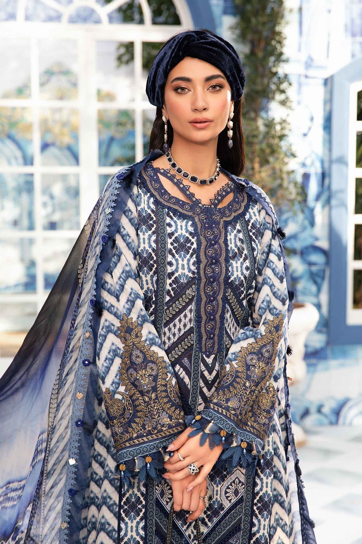 Maria.B | M Print Eid Edit | MPT-2208-B -  Maria B Luxury - Original Designer Dress - House of Maryam