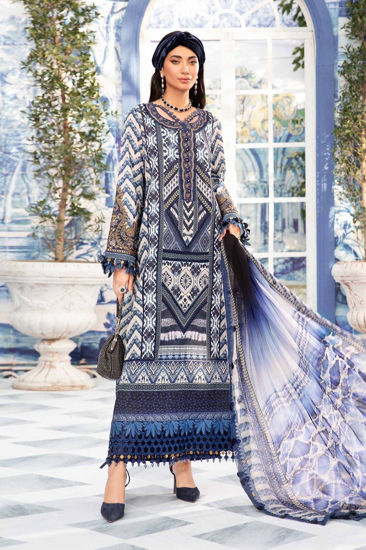 Maria.B | M Print Eid Edit | MPT-2208-B -  Maria B Luxury - Original Designer Dress - House of Maryam