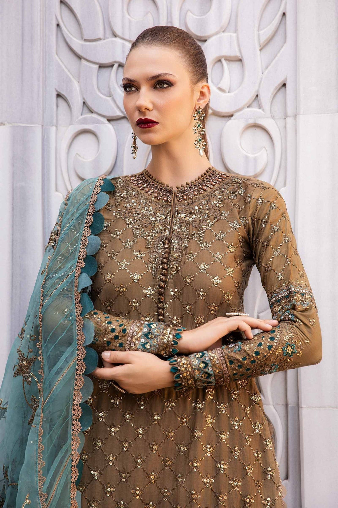 Maria B | Sateen Formals 24 | CST-808 -  Maria B Formal -  House of Maryam