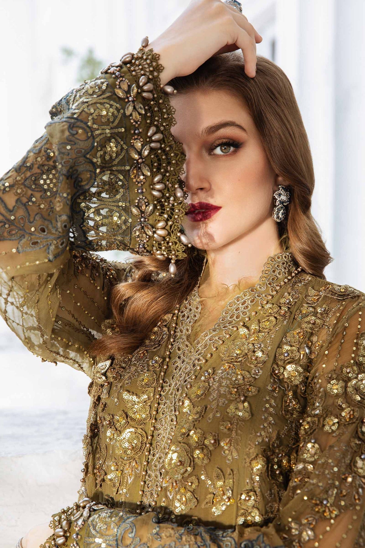 Maria B | Chiffon Formals 24 | Chiffon Suit | MPC-24-108 -  Maria B Formal - Original Designer Dress - House of Maryam
