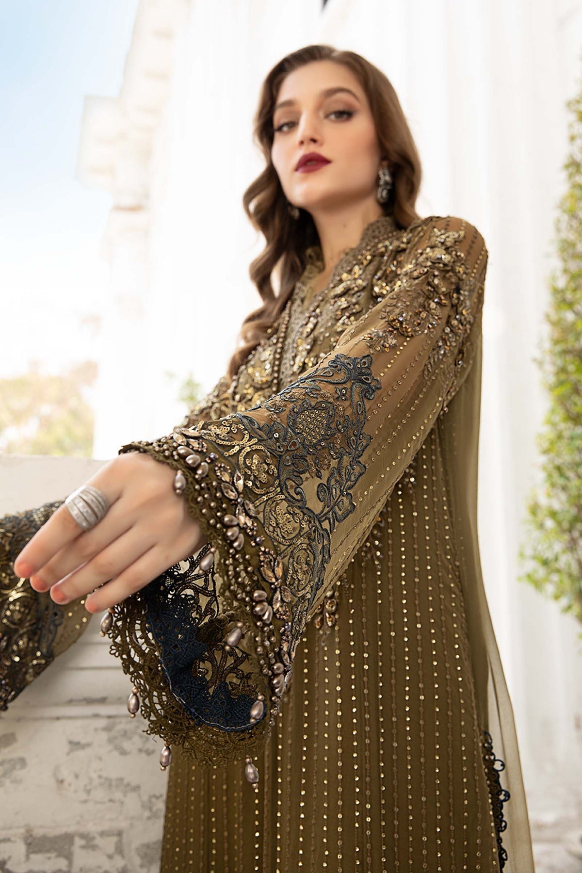 Maria B | Chiffon Formals 24 | Chiffon Suit | MPC-24-108 -  Maria B Formal - Original Designer Dress - House of Maryam
