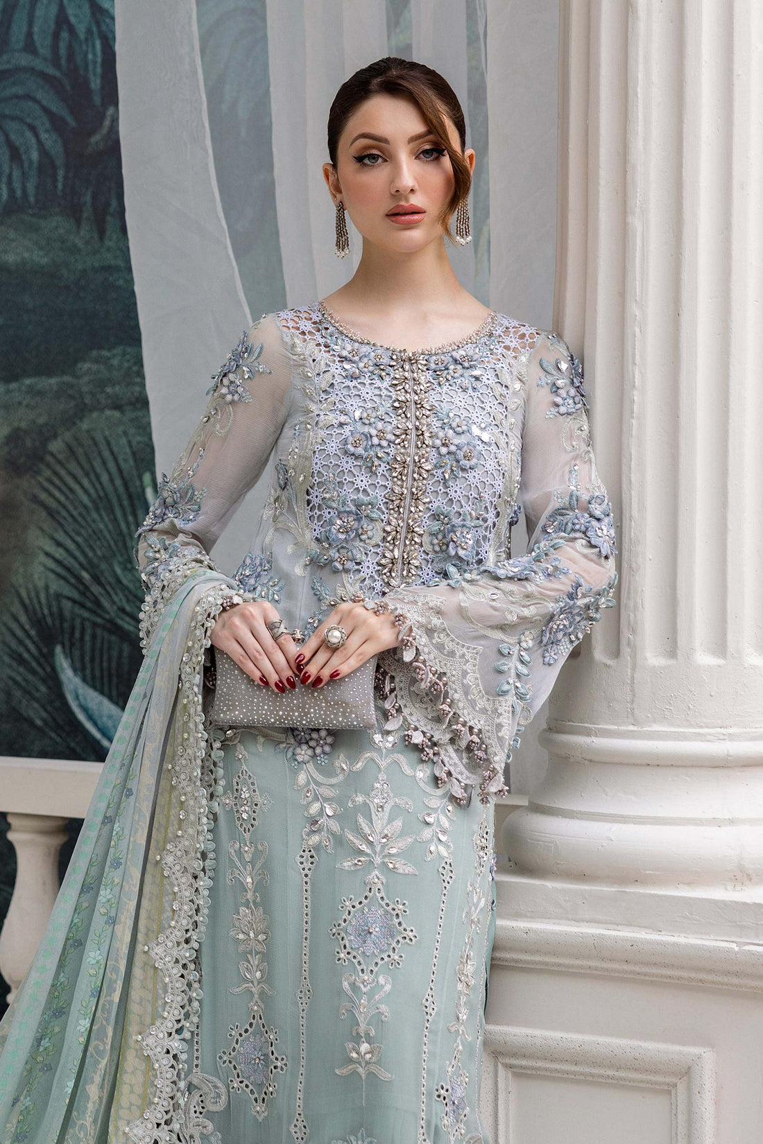 Maria B | Embroidered Chiffon Suit | MPC-25-108