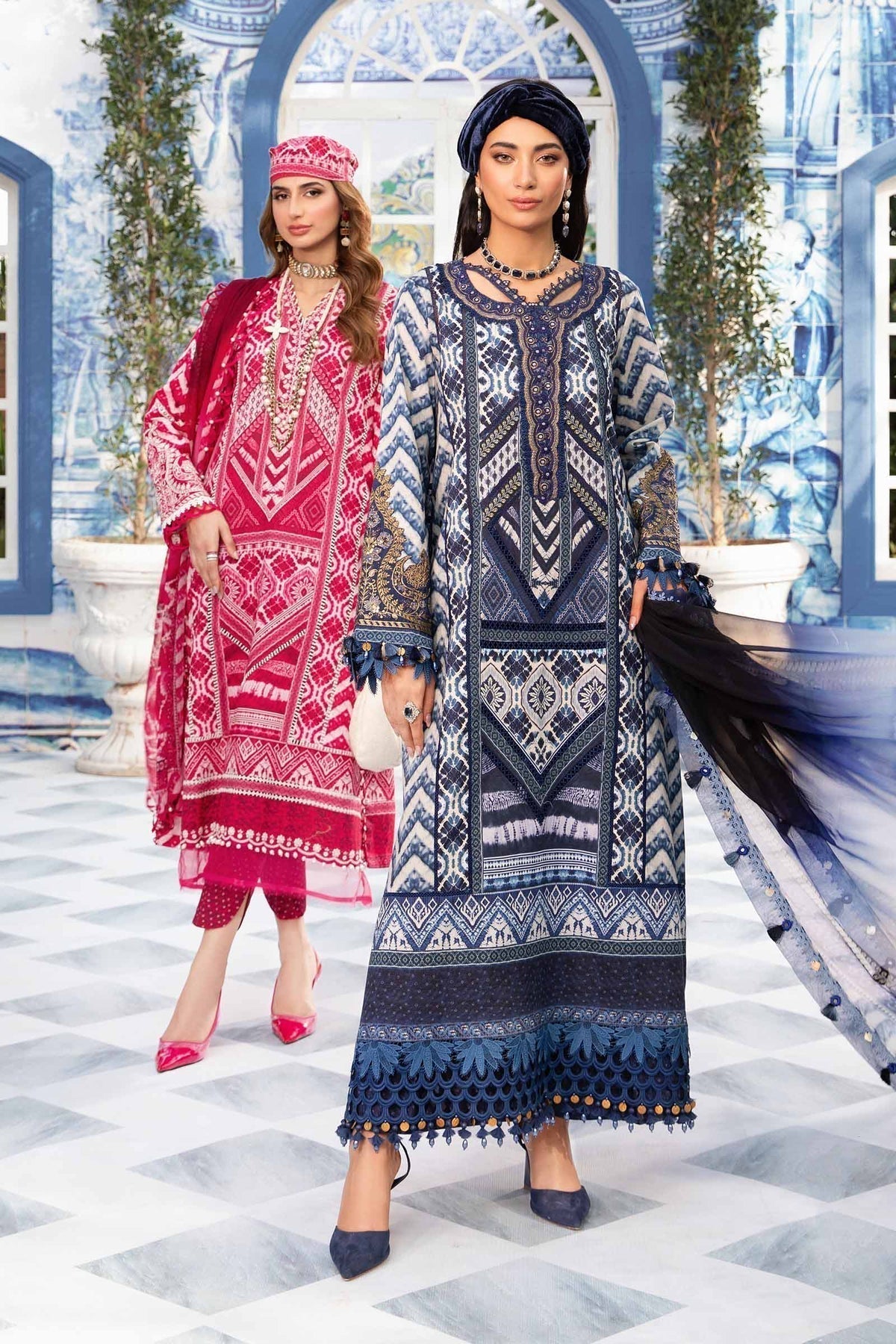 Maria.B | M Print Eid Edit | MPT-2208-B -  Maria B Luxury - Original Designer Dress - House of Maryam