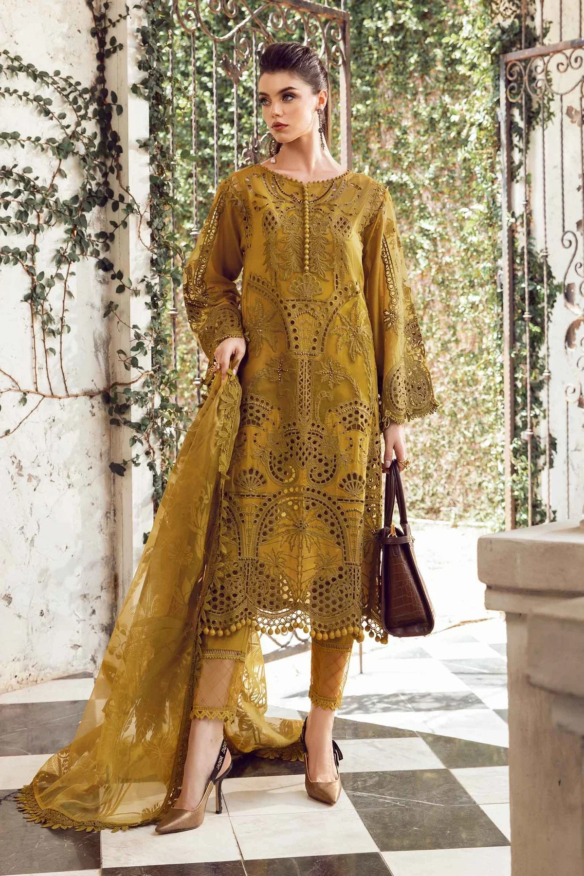 Maria B | Eid Lawn Collection | 08 -  Maria B Luxury - Original Designer Dress - House of Maryam