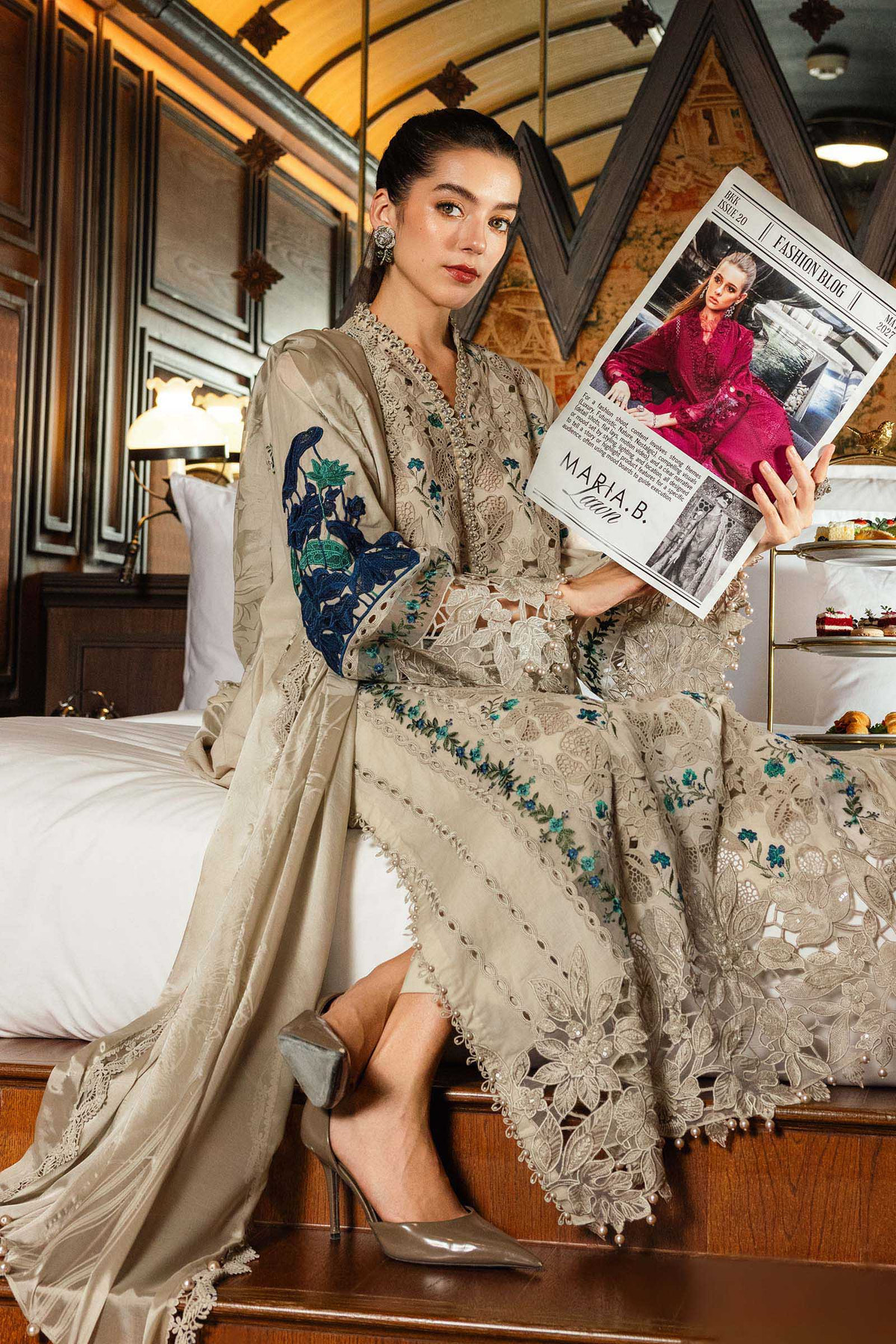 Maria B | luxury Lawn 26 | EL-26-08, image 5