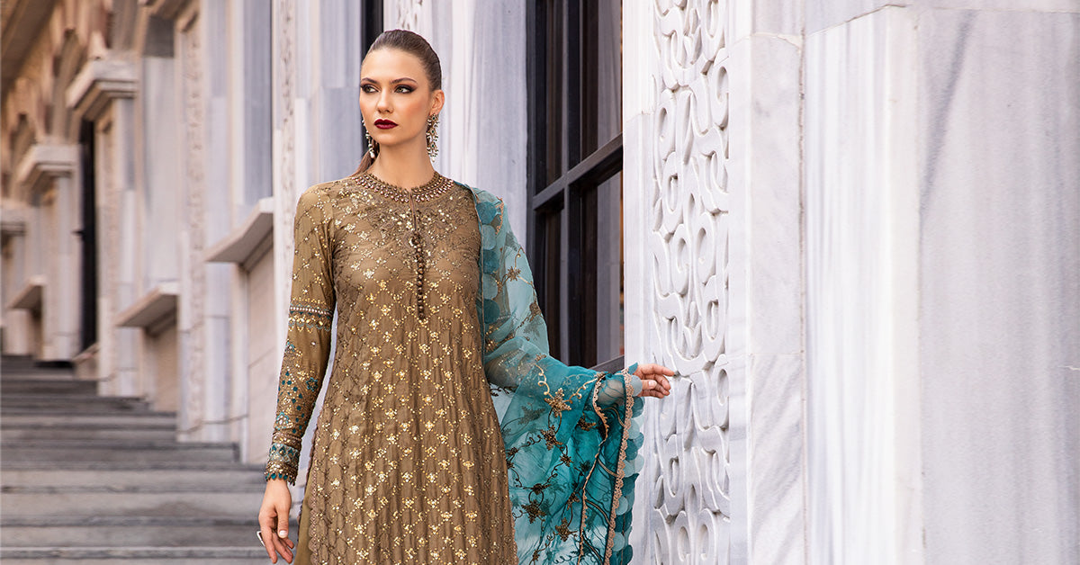 Maria B | Sateen Formals 24 | CST-808 -  Maria B Formal - Original Designer Dress - House of Maryam