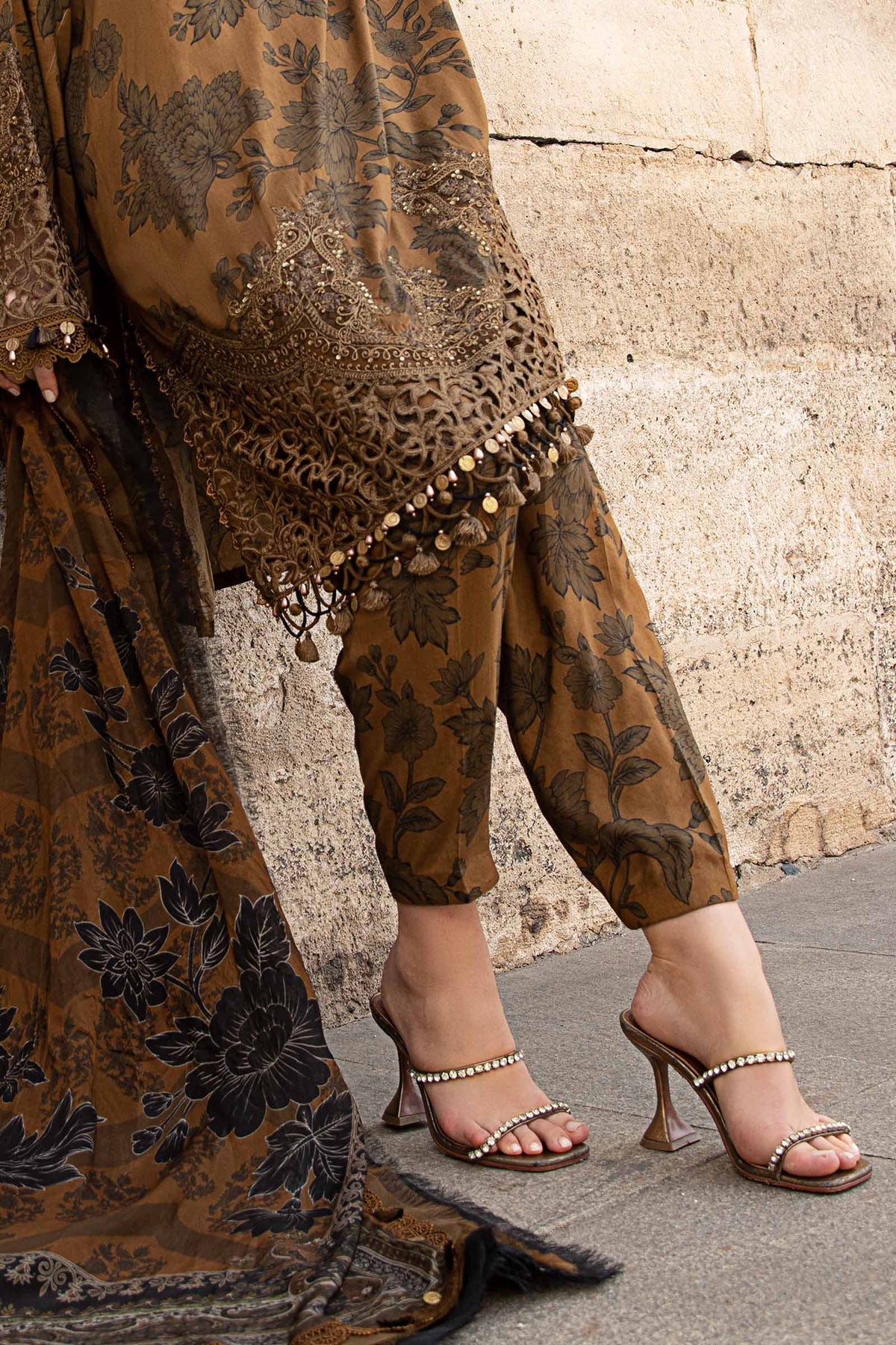 Maria B | M Prints Fall Edit 24 |  MPT-2309-A -  Maria B Luxury - Original Designer Dress - House of Maryam