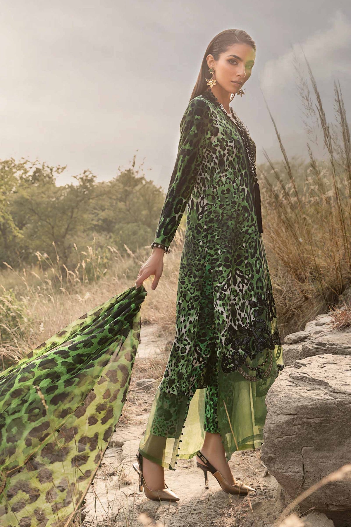 Maria B | M Prints Winter 24 | MPT-2409-A -  Maria B Ladies Clothes - Original Designer Dress - House of Maryam