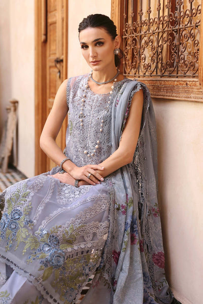 Maria B | Luxury Lawn 25 | D-2509-B -  Maria B Ladies Clothes - Original Designer Dress - House of Maryam