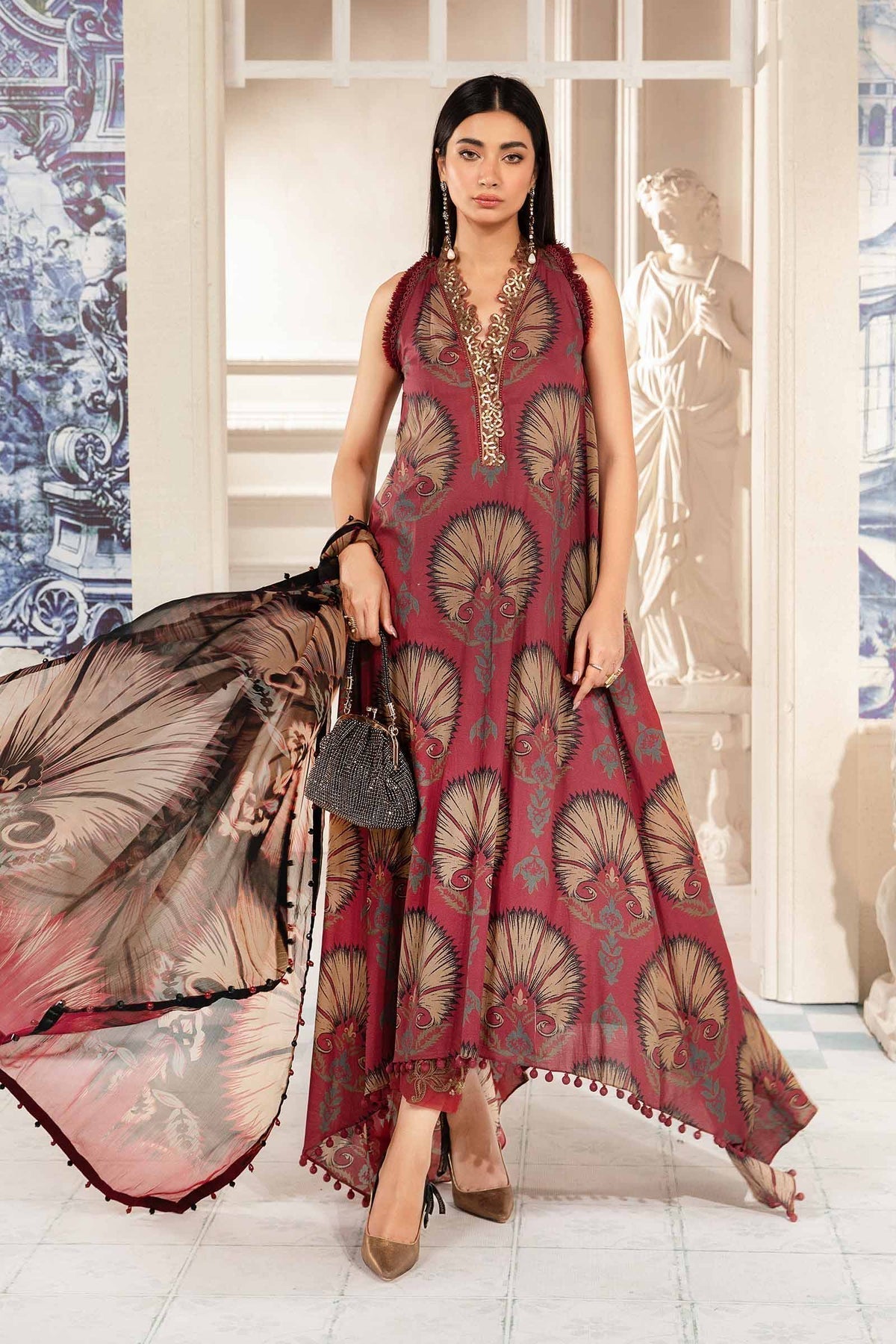 Maria.B | M Print Eid Edit | MPT-2209-B -  Maria B Luxury - Original Designer Dress - House of Maryam
