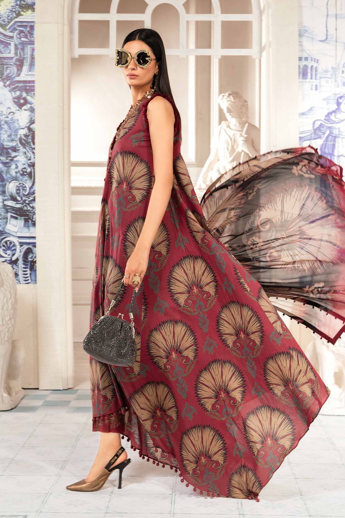 Maria.B | M Print Eid Edit | MPT-2209-B -  Maria B Luxury - Original Designer Dress - House of Maryam