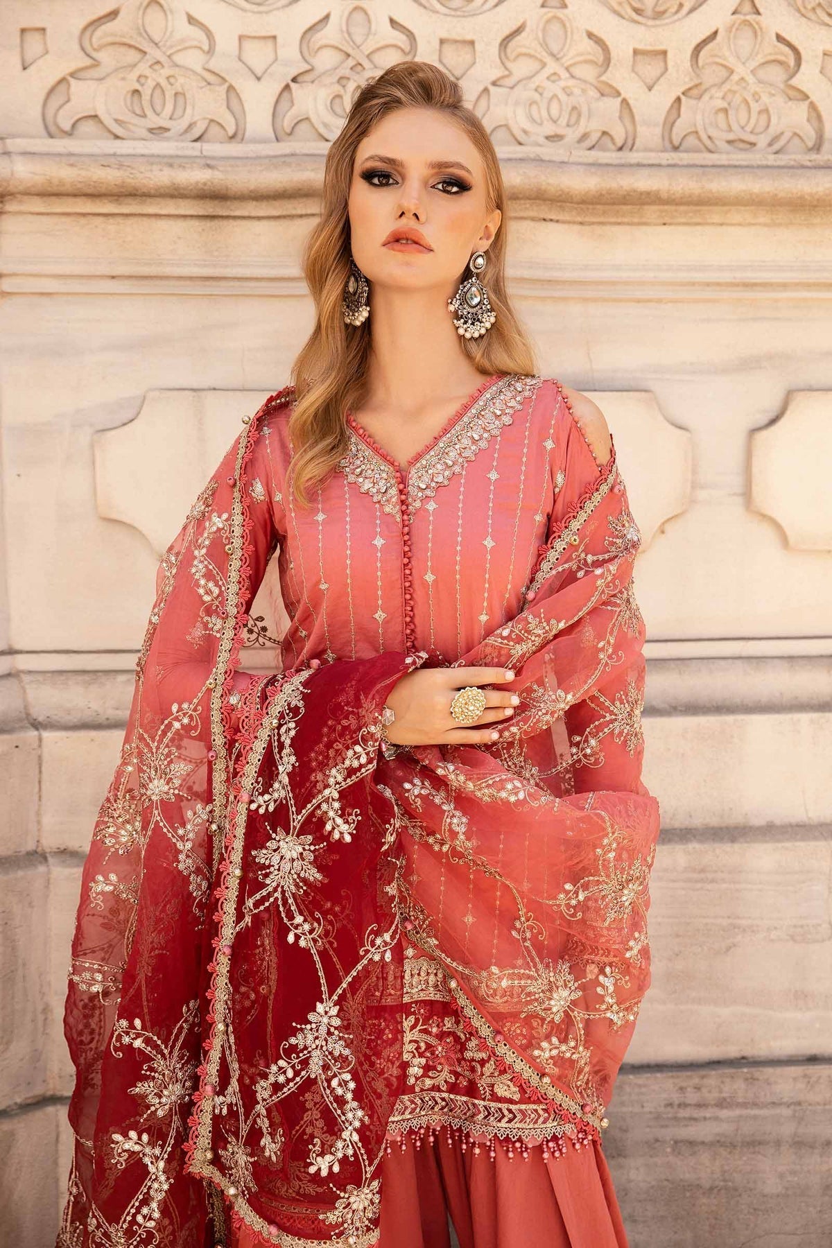 Maria B | Sateen Formals 24 | CST-809 -  Maria B Formal - Original Designer Dress - House of Maryam
